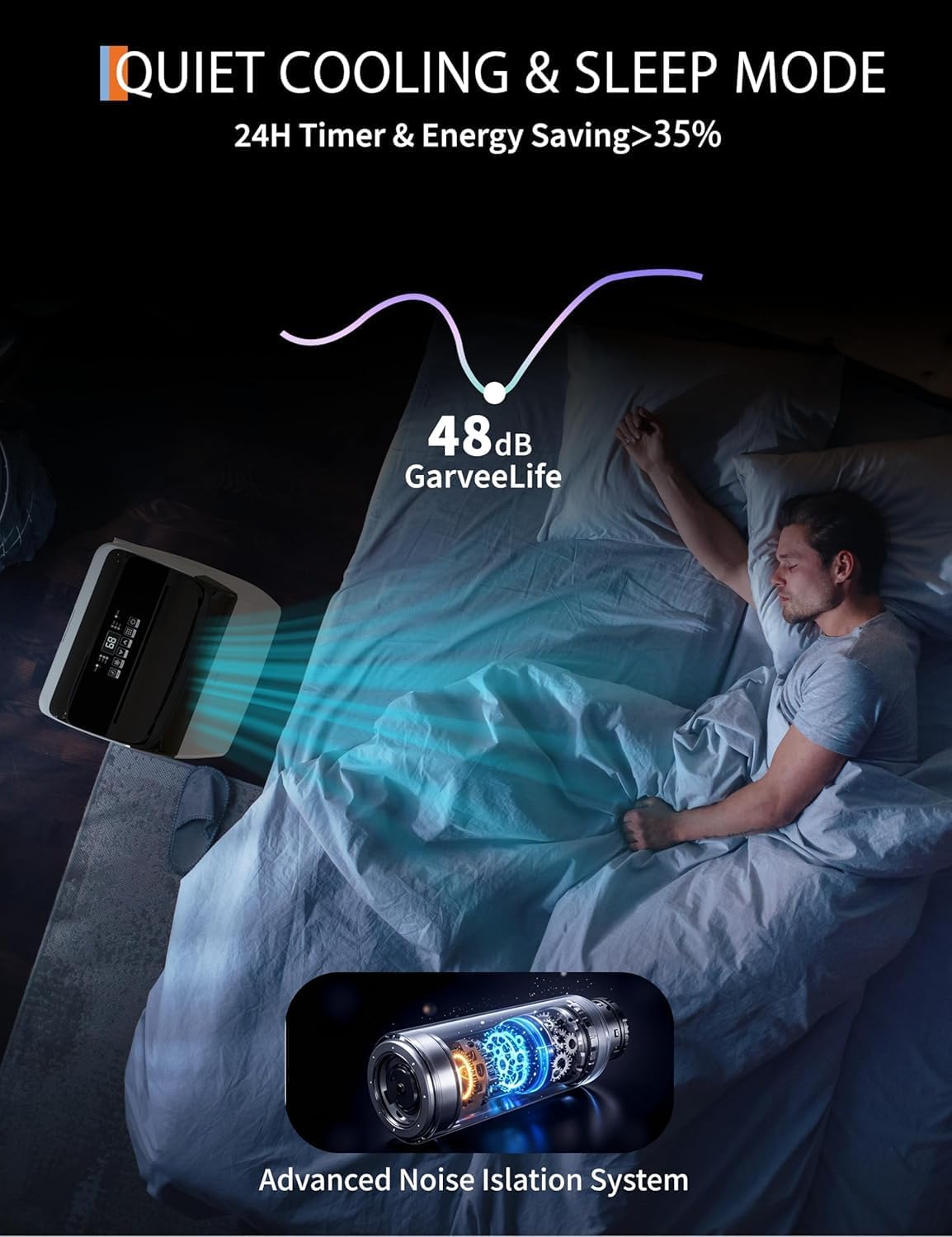 Portable Air Conditioner 12,000 BTU - Portable AC Units with Fan/Dehumidifier/Sleep Mode/Remote Control/24H Timer/Installation Kit, Stand Up AC Unit Room Cooling Up to 550sq.ft Room