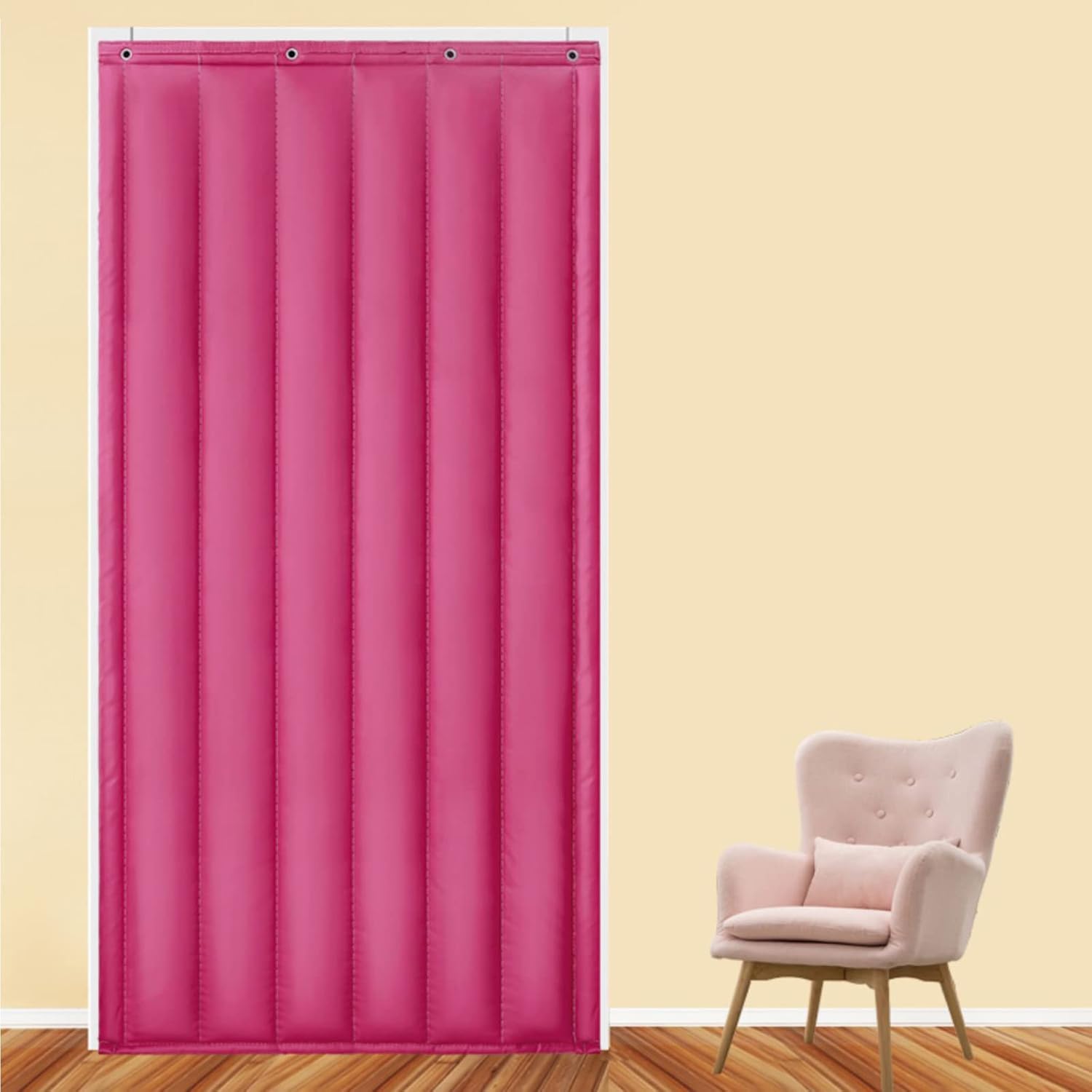 Thermal Insulated Door Curtain,Thicken Winter Warm Soundproof Door Curtain Insulated, Cotton Door Cover Soundproof Sheet, for Air Conditioner Heater Room/Kitchen