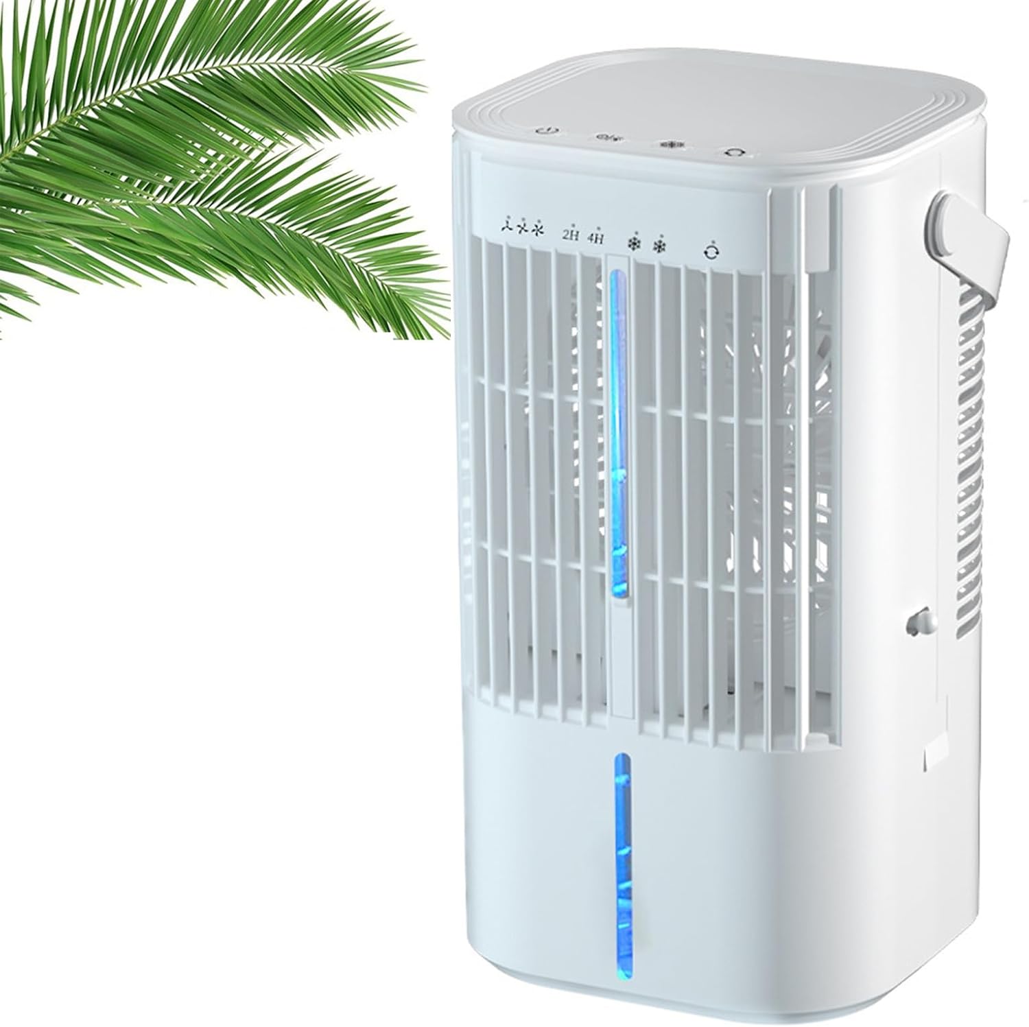 Portable Air Conditioner, Air Cooler Evaporative, Air Cooling Fan & Humidifier, 3 Speeds Mode 7 Colors LED Quiet Mini Air Conditioner Fan for Home Office(White)