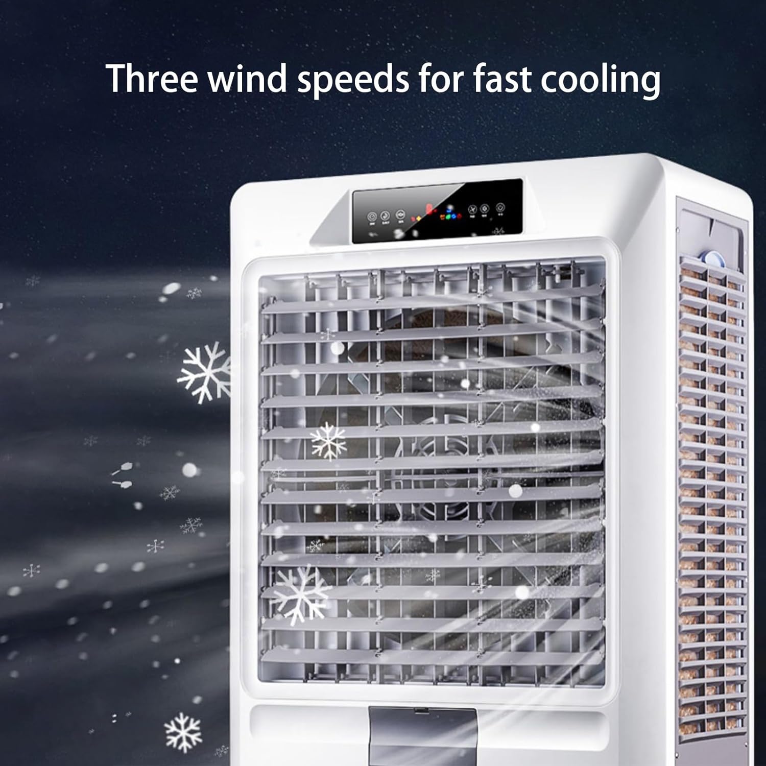 Evaporative Air Cooler, Portable Air Conditioner with Timer and Ice Packs, 3-Speed Windowless Air Conditioner for Room Office(77 * 48 * 139cm)