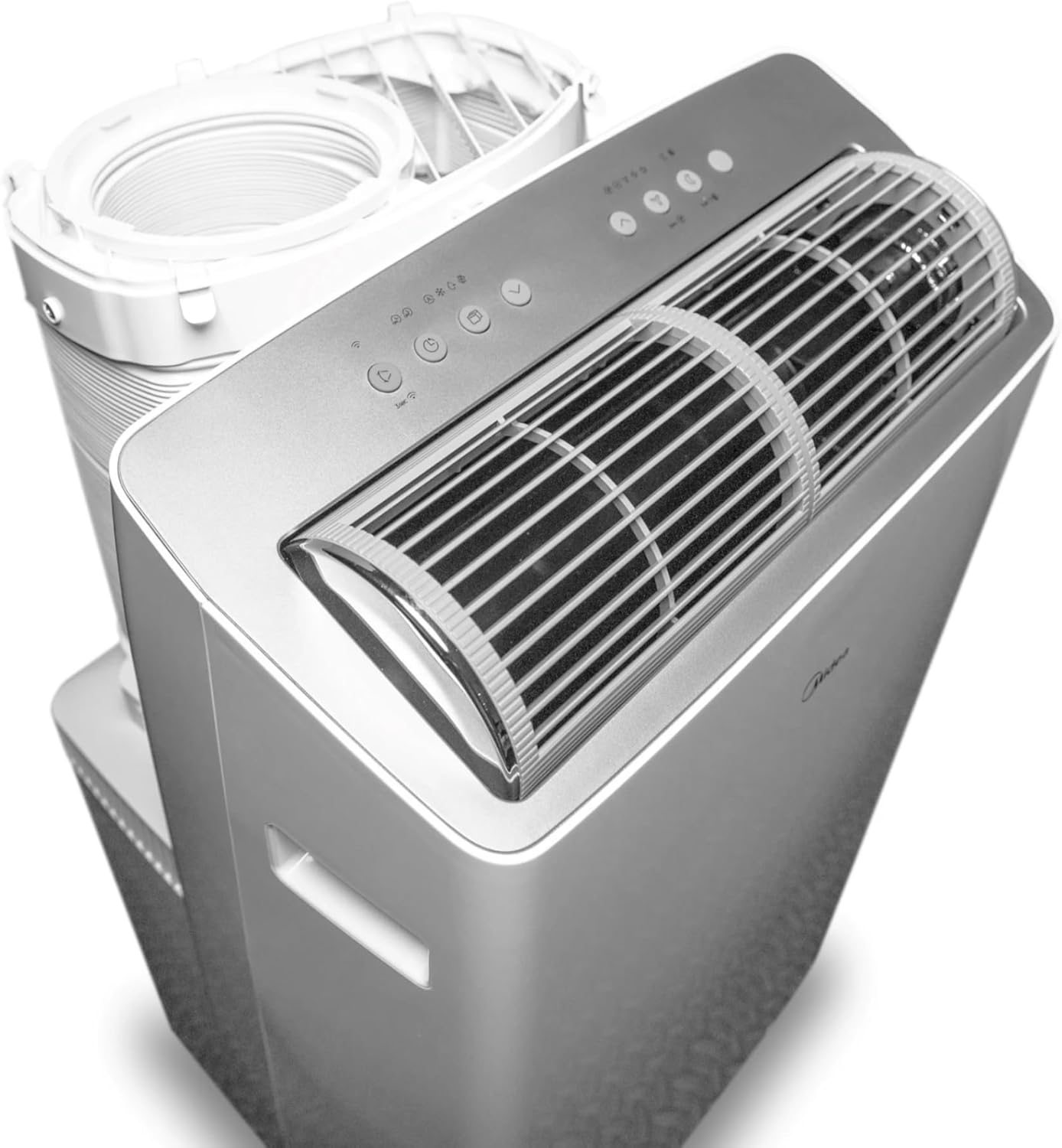 Midea Duo 14,000 BTU(12,000 BTU SACC) High Efficiency Inverter, Quiet Portable Air Conditioner, Cools up to 550 Sq.Ft., Works with Alexa/Google Assistant, Includes Remote Control&Window Kit (Renewed)