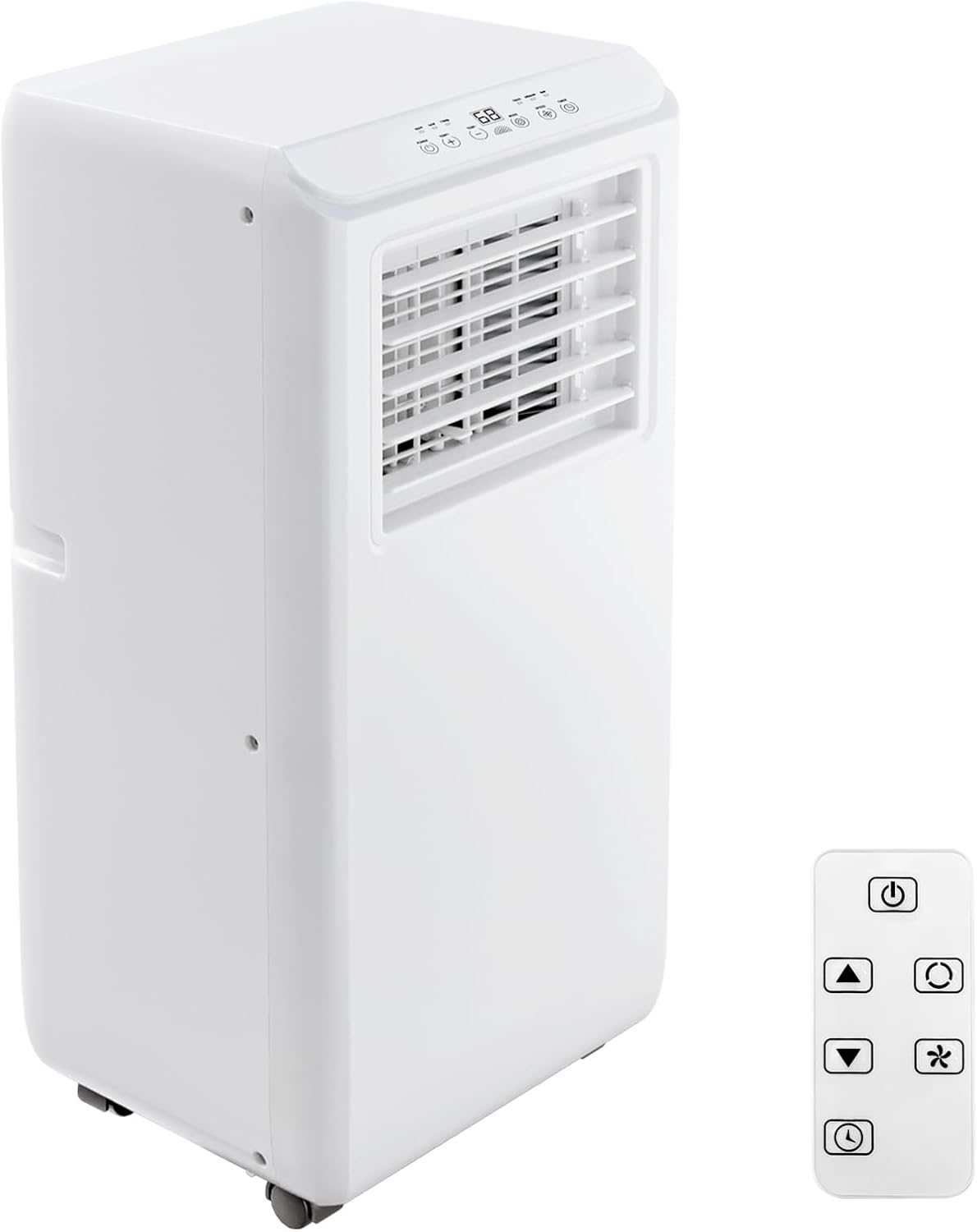 Portable Air Conditioner, 8000BTU Cooling for Rooms up to 350 Sq.Ft., 3-in-1 AC Unit with Remote Control – Cooling, Dehumidifier, Fan,Low Noise, Energy Saving and Efficient Drain Design, White.