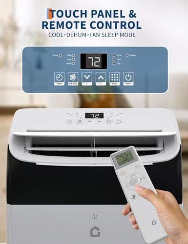 14000 BTU Room Air Conditioners with Remote Control, 3-In-1 Free Portable AC Unit with Fan & Dehumidifier, Cools Room Up to 700 Sq.Ft, Smart/Sleep Mode,3 Speed,Auto Swing,24H Timer