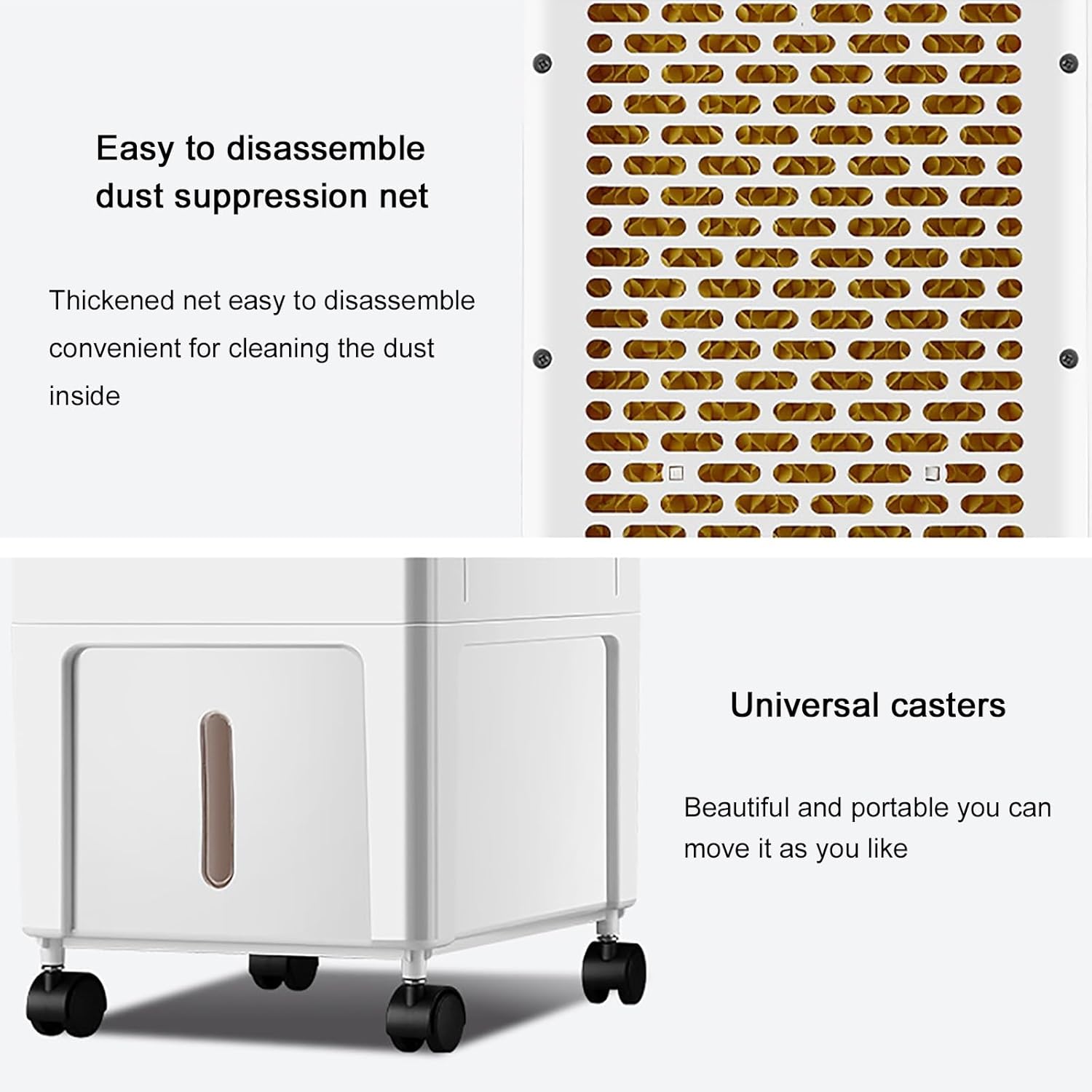 Portable Air Conditioners with LED Control Panel, Quiet Air Conditioner, 3 Wind Speeds Portable Air Conditioner, for Bedroom, Office(Black)