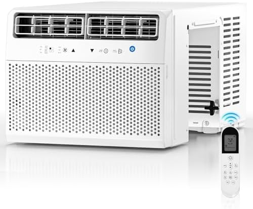 ZAFRO 10000BTU Window Air Conditioner U-Shaped Cools up to 450 Sq.Ft., Ultra Quiet Energy-Efficient Cooling, With Remote Control