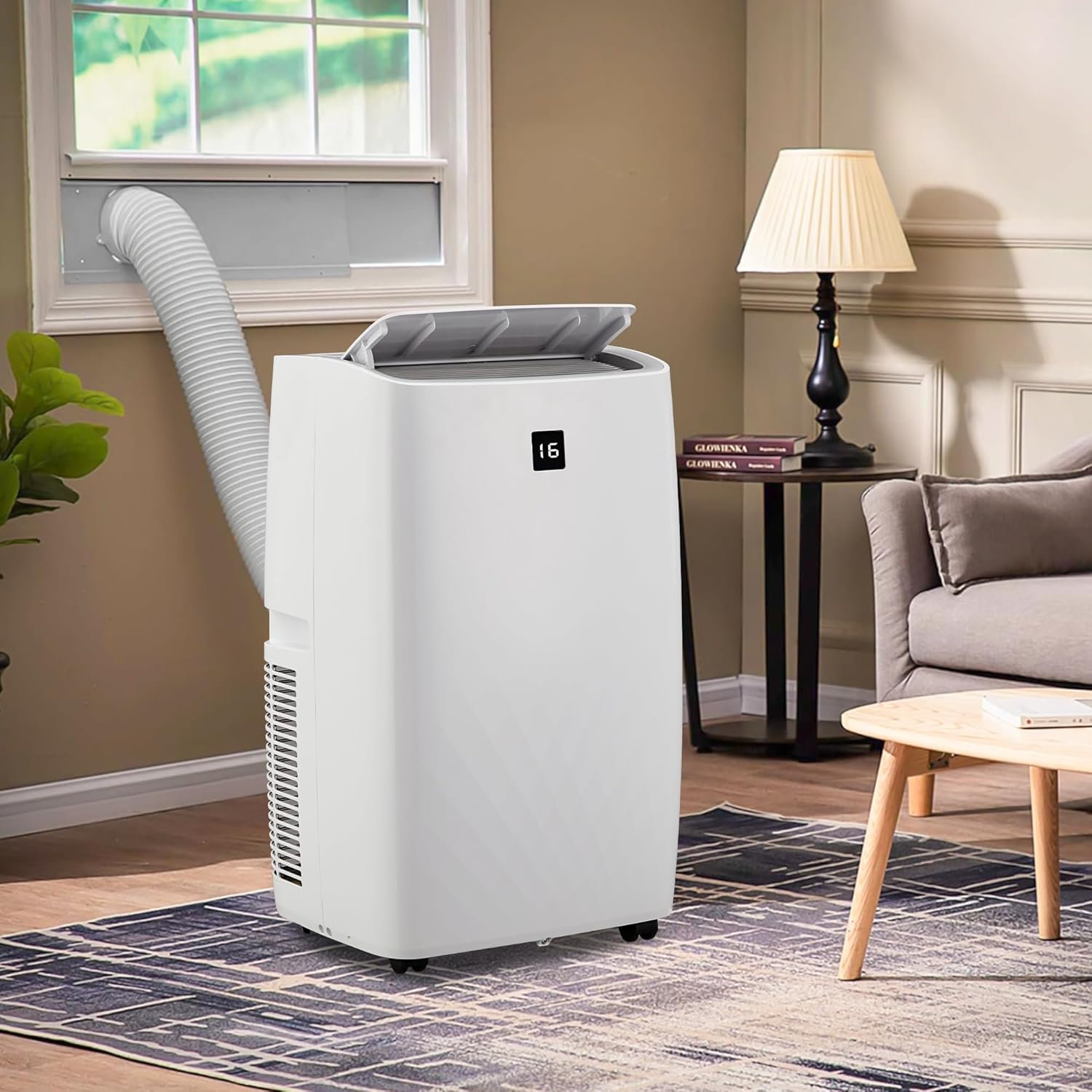12000 BTU Smart Portable Air Conditioner, Cools Up to 550 Sq.Ft, 4 Modes, Quiet Operation Portable AC Unit with Remote Control, 24Hrs Timer, Ideal for Home,Office,and Dorms