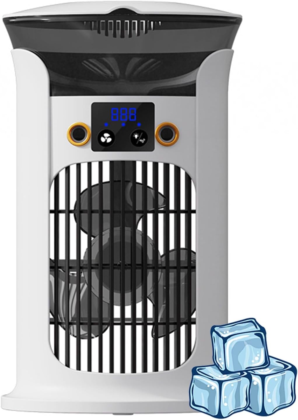 Portable Air Conditioners, Portable AC Unit With Remote Control, Powerful 3 Speeds Evaporative Air Cooler Personal Mini Air Conditioner Portable For Room Office Bedroom(A)