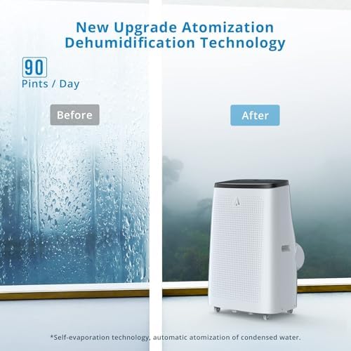 14000 Btu Portable Air Conditioners, 3 in 1 Portable AC with Cool, Dry, Fan, Room Air Conditioners with 52dB & 24H Timer, with Remote, for Bedroom, Rooms, Apartment