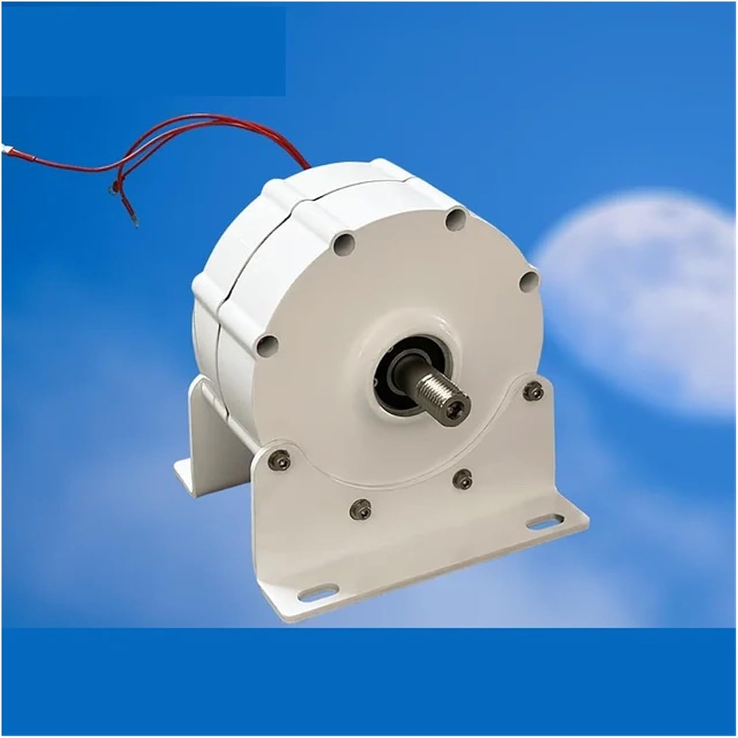 3000W Wind Turbine Kit Gearless Permanent Magnet Generator for Wind Turbine Water Turbine Low RPM Water Conservancy Industrial Energy(with Base,Single Shaft_48V)