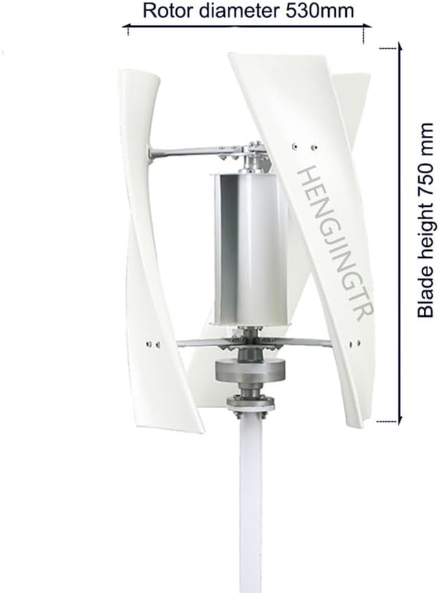 8000W 220V-12V High Efficient Vertical Wind Turbine Generator 3 Blade Low Noise Solar Wind Turbine Generator with MPPT Controller for Solar Power Generation System