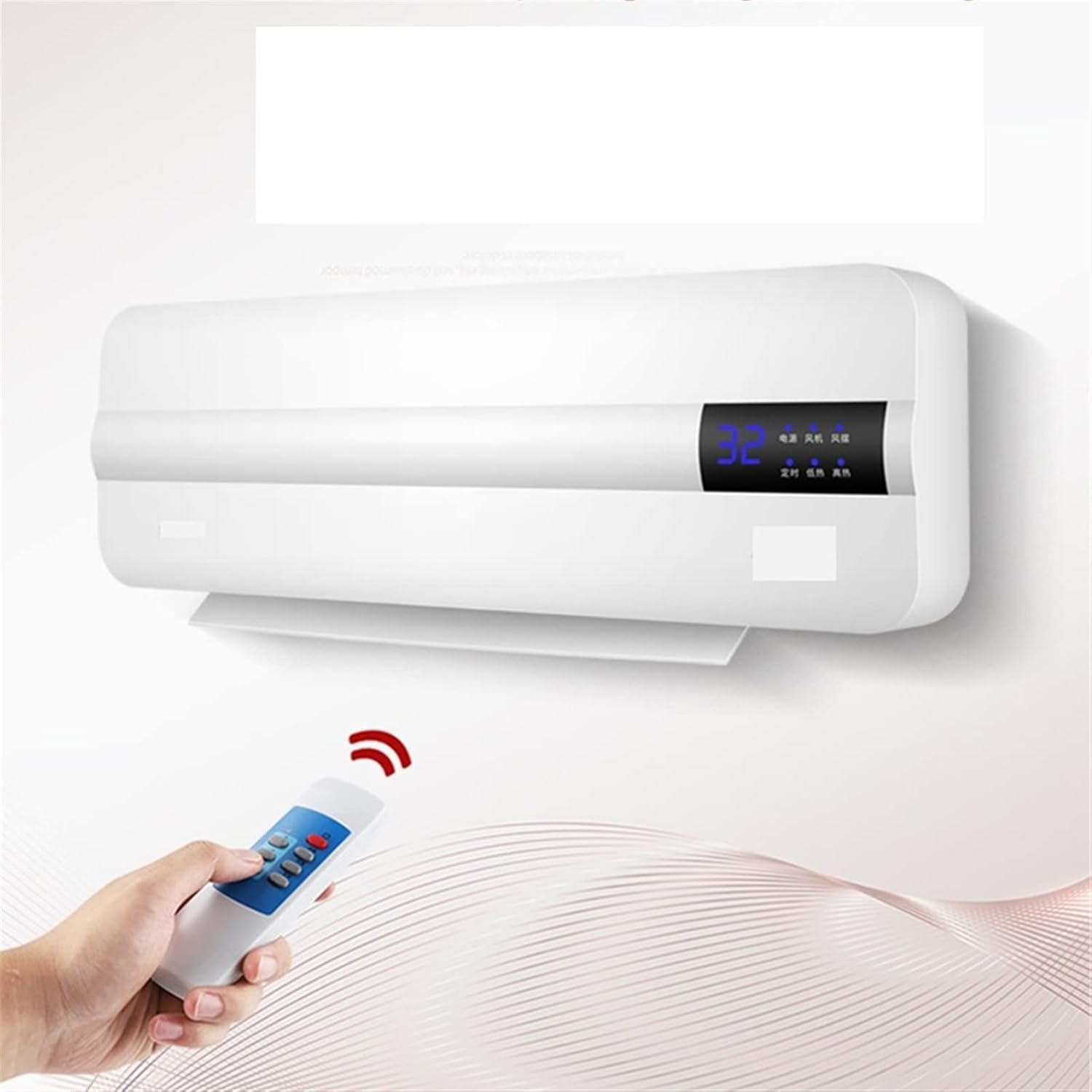 Air Conditioner Energy-saving Wall-mounted Air Conditioner Portable Heating Fan Home Timing Free Installation Remote Control Thermostat