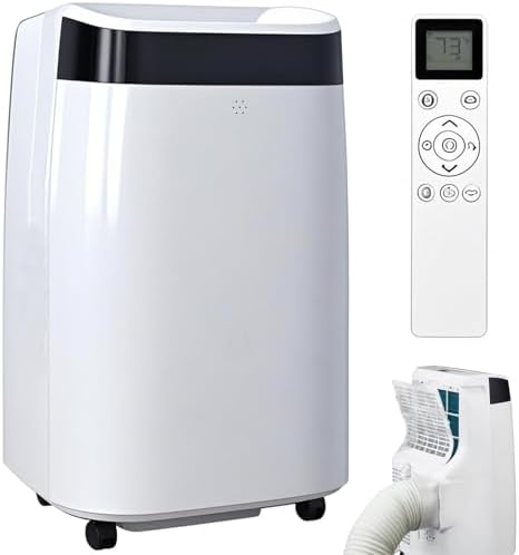 Portable Air Conditioner Fan 10,000 BTU,ac Portable Air Conditioner for Bedroom with Window Venting Kit, 3 In 1 Cooling Fans With Remote Control,450 Sq Ft Coverage,24H Timer for Home,RV, Dorms