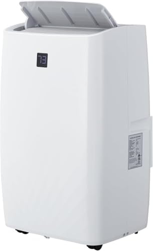 12,000 BTU Portable Air Conditioner, 3-in-1 (Cooling/Dehumidifier/Fan) Room Air Conditioner, Cools up to 550 sq. ft. Remote Control/24 Hour Timer for Home, Office and Dorm Room, White