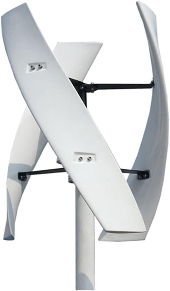 Windmill Generator, 10KW 12V 24V 48V Free Energry Home Vertical Wind Turbine Generator AC Three Phase 10000W Windmill Low Wind Speed Starting Wind Turbines (Color : White, Size : 48V_10KW)