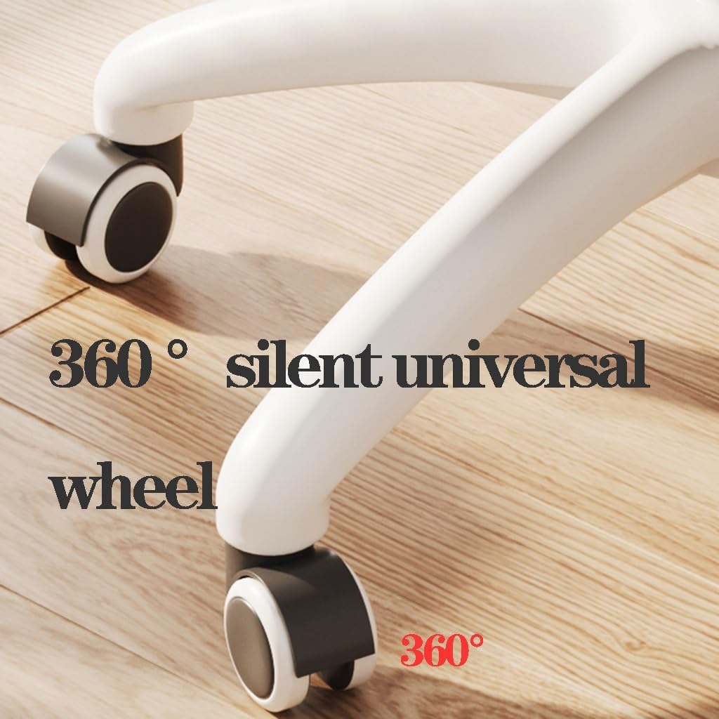 Desk Chair Vanity Chair Stool for Makeup with Wheels and Back Modern Accent Chair Home Office Chair Task Armchair Adjustable Rolling Swivel Chair for Bedroom Vanity Room (Color : Blue)