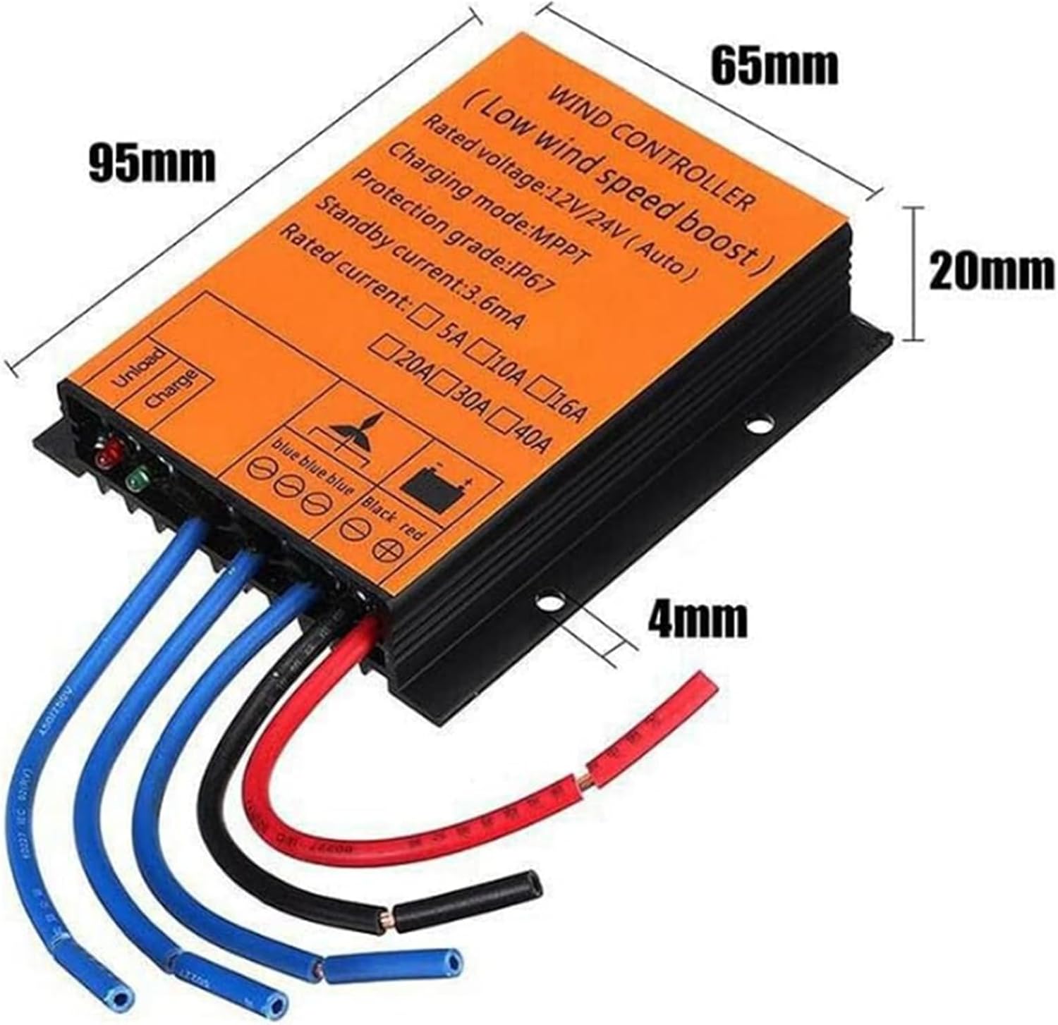 12000W MPPT Wind Turbines Generator Charge Controller, Waterproof 12V 24V 48V Wind Solar Power MPPT Regulator for Wind Turbine Generator