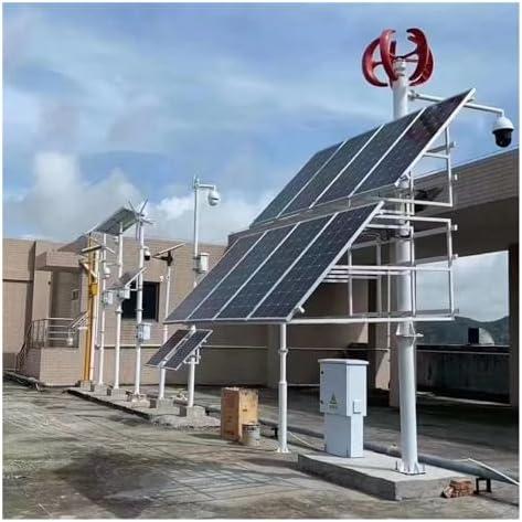 3000W Vertical Wind Turbine, 12V/24V/48V Vertical Axis Wind Generator, Compact Efficient Windmill for Industrial Energy, Eco-Friendly Red Design for Renewable Power Solutions