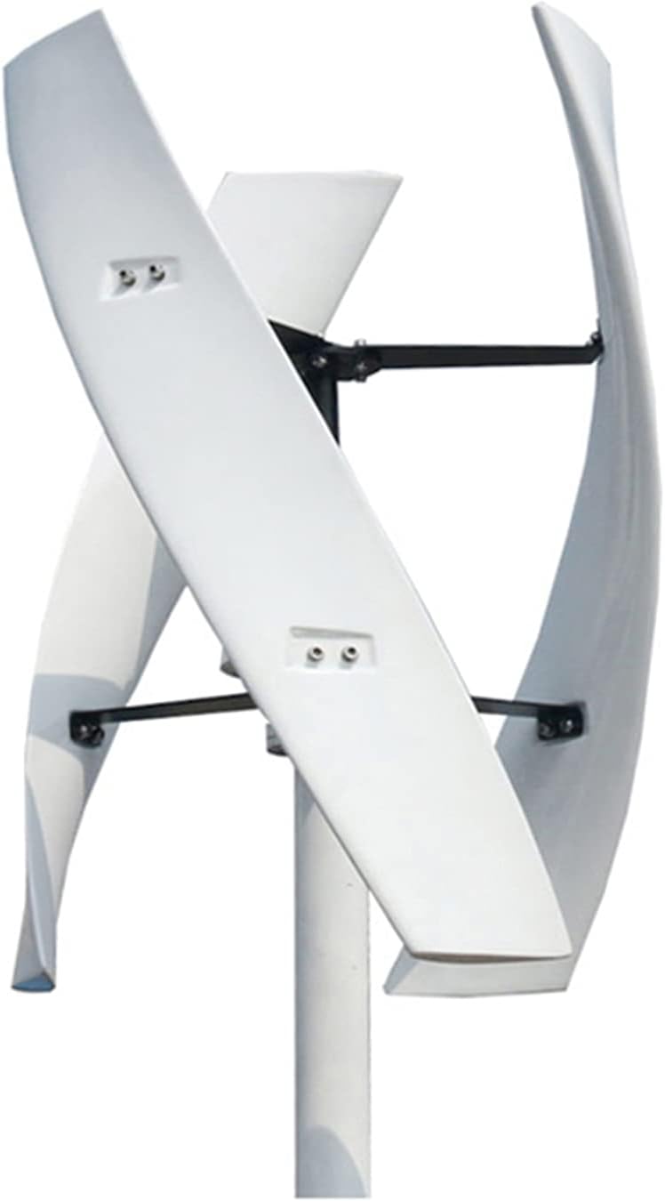 Wind Turbine Generator Set, 12V 24V 48V 220V 10000W Vertical Wind Power Turbine Generator Kit with Charge Controller for Home Factory Use (White)