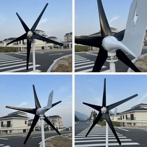 800W Wind Turbine Generator Kit - 12V/24V/48V, MPPT Controller, 5 Black Blades, Perfect for Home Roofs, Streets, and Outdoor Use - Efficient Renewable Energy Solution