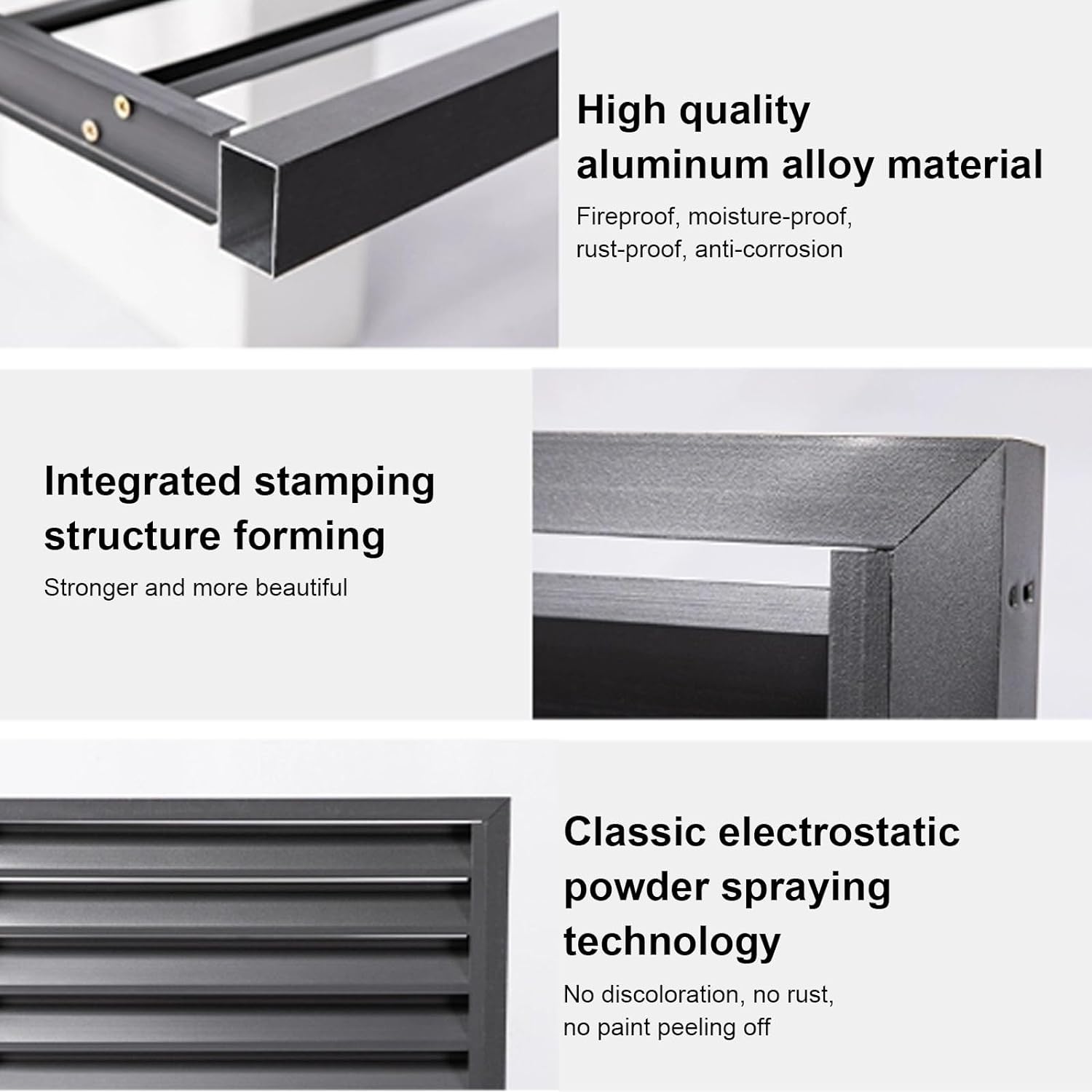 Aluminum Air Conditioner and Heat Pump Cover, Outdoor air Conditioning Protective Cover, Dustproof and Waterproof, Louver Grille dust Cover, Noise Reduction, Suitable for Indoor and Outdoor