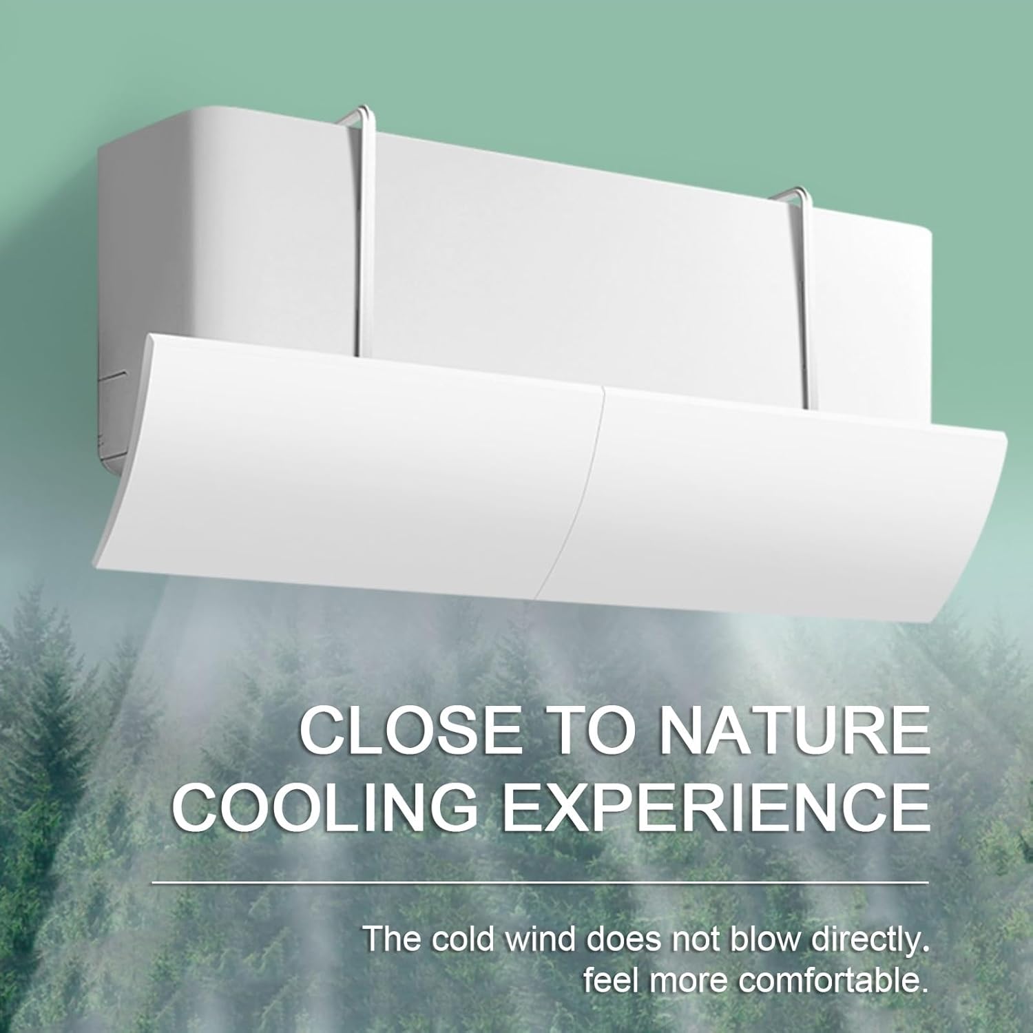 Air Conditioner Baffle Wind Deflector Angle Adjustable Air Conditioner Deflector Helps Cooling/Heating Air Circulation