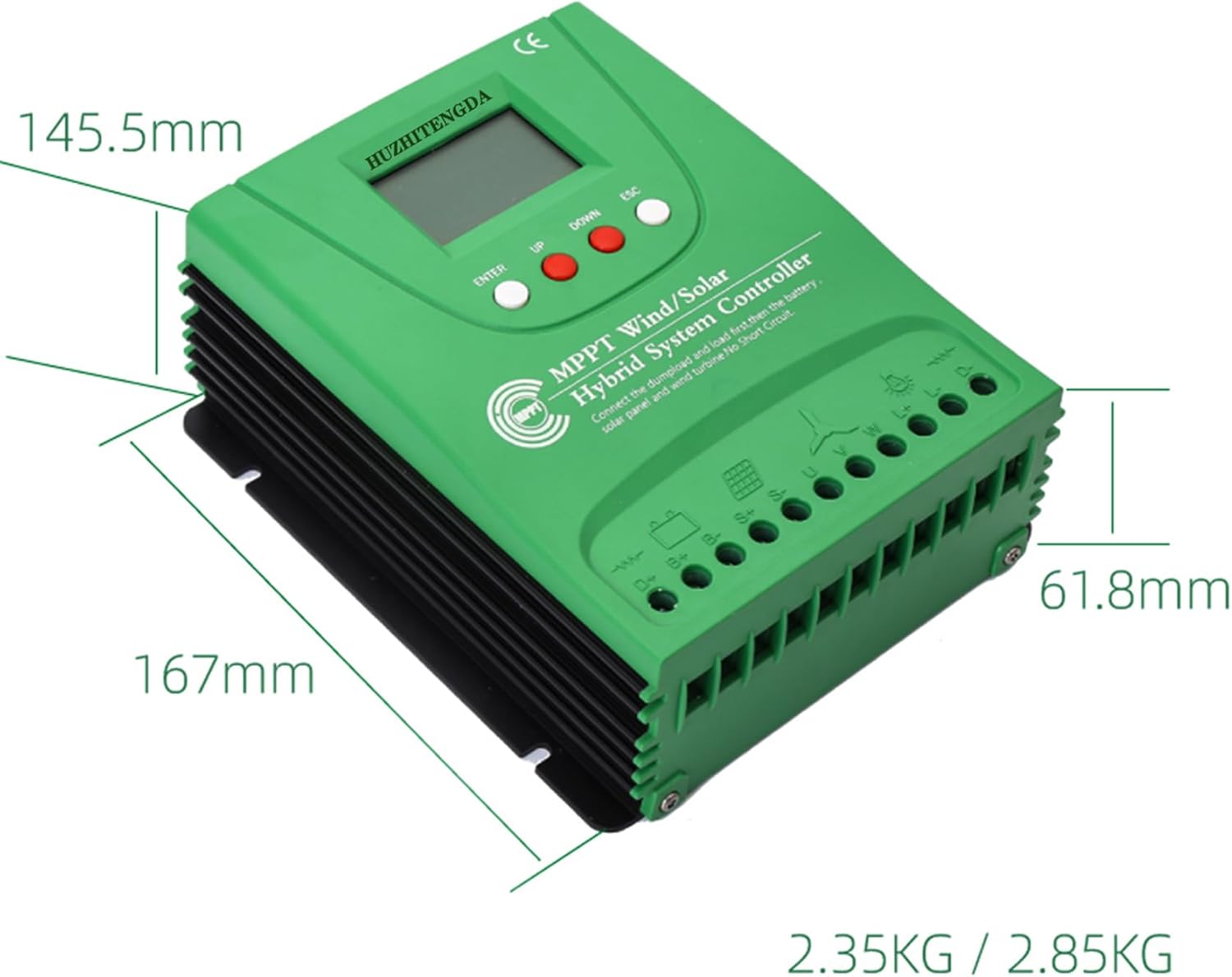 48v, 3000W Solar & Wind Hybrid System Double MPPT Charge Controller 12V 24V 48V Auto Regulator Home Use Wind Turbine Generator