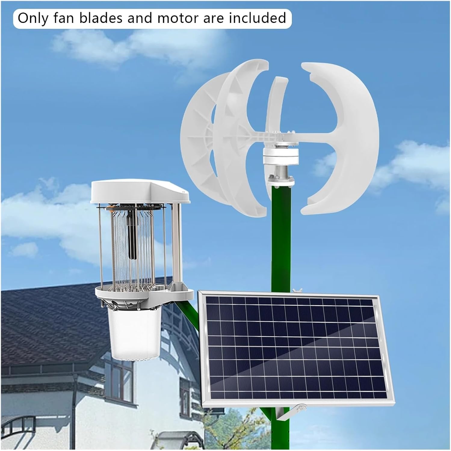 5 Blades 24V 600W Wind Turbine Generator Lantern Vertical Axis Wind Turbine Windmill for Family with Controller Industrial Energy
