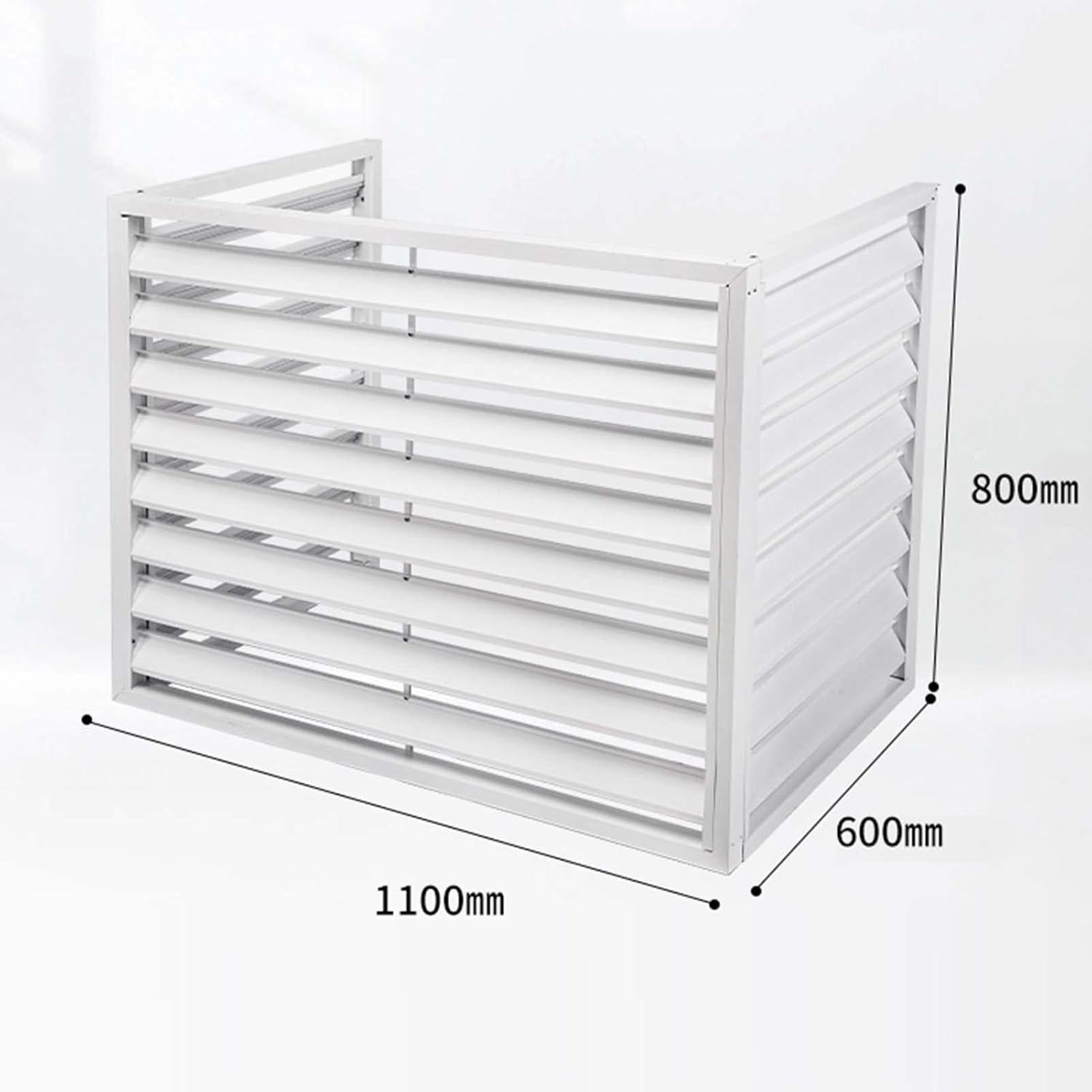Outdoor Air Conditioning Cover Decorative Privacy Screen, Aluminum All-weather Central Air Conditioner Protection Cover For Outside Units,freestanding Enclosure to Cover Garbage Or Ac Units