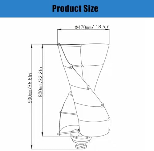20000W Vertical Wind Turbine Generator for Home Use, Efficient 12000W-48V with Grid Inverter & Controller, Permanent Magnet Renewable Energy Solution