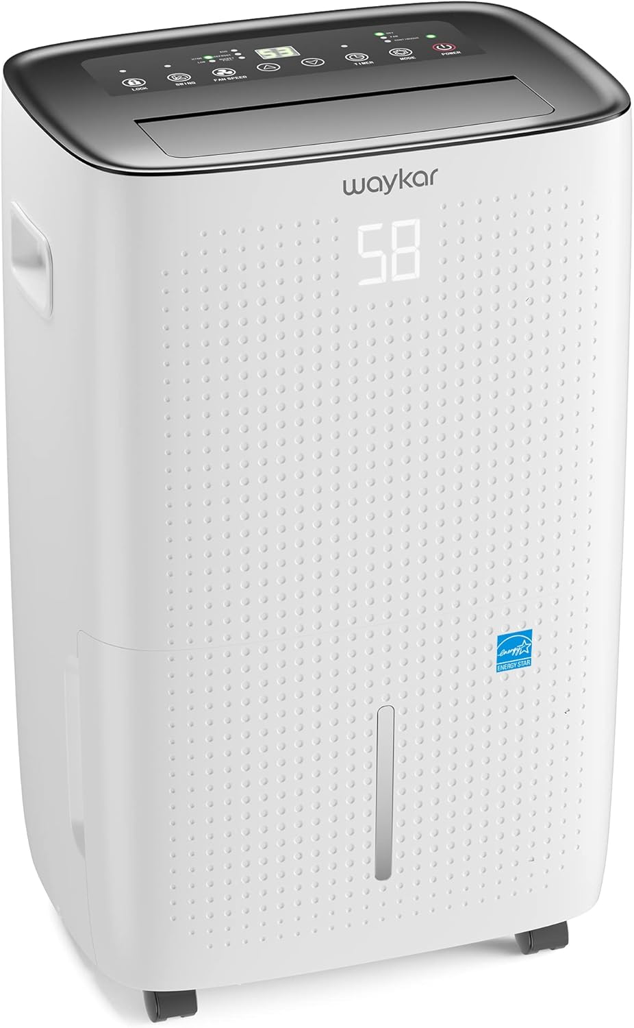 Waykar 150 Pints 7,500 Sq. Ft Energy Star Dehumidifier with Drain Hose for Commercial and Industrial Large Rooms, Home, Basements, Storages, Warehouses and Bedrooms