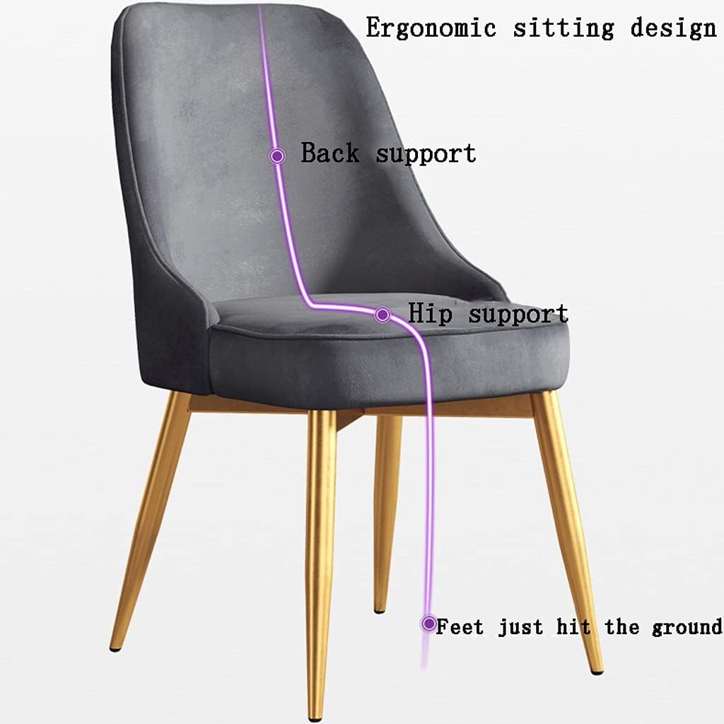 Kitchen Dining Room Furniture Chairs Velvet Dining Chairs Kitchen Living Room Chairs with Metal Legs Velvet Seat and Backrests for Office Lounge Dining Kitchen Bedroom