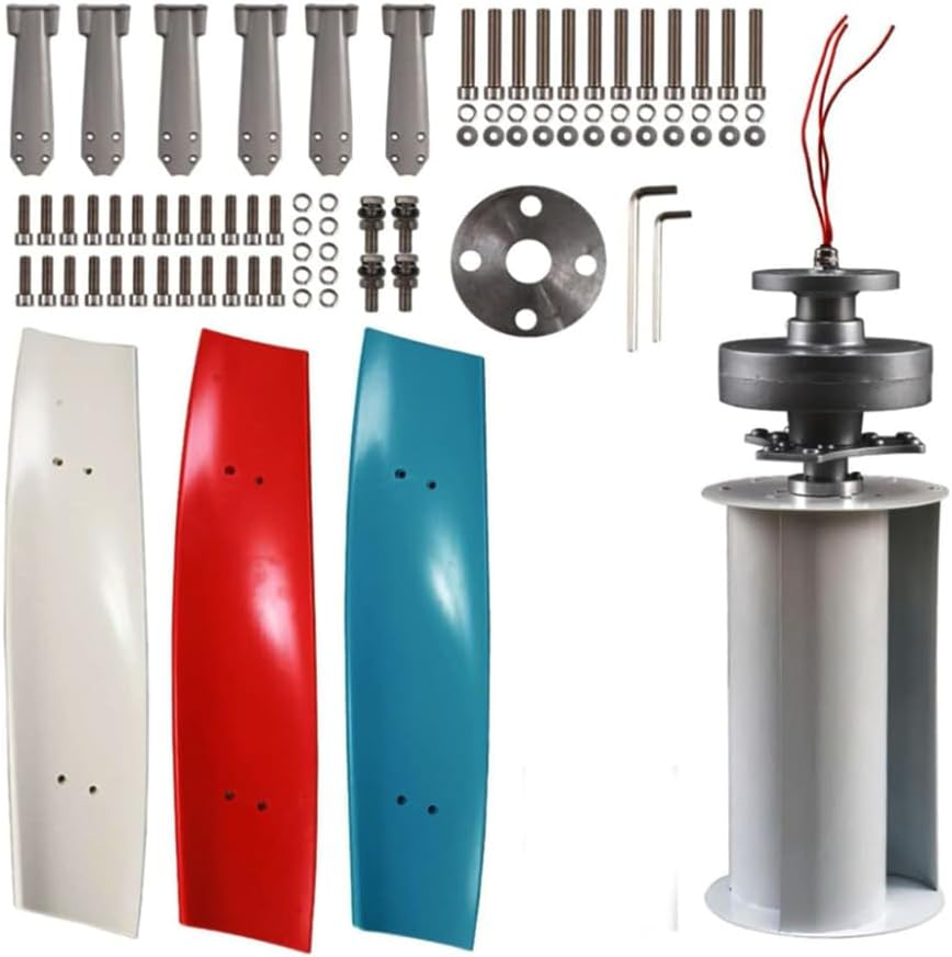 2000W Vertical Wind Turbine Generator Set,12V 24V 48V 220V Windmill Maglev Generator 3Blades Suitable for Courtyard and Garden Lighting(Low Noise),220V