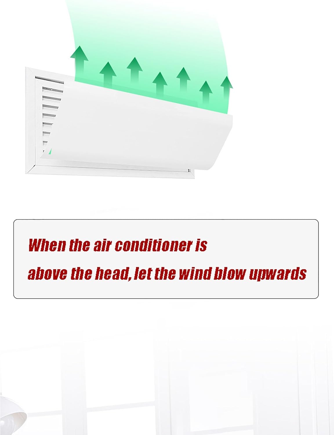 Central Air Vent Deflector, Adjustable Air Conditioner Deflector, Suitable for Central Air Conditioner's Register and Grille