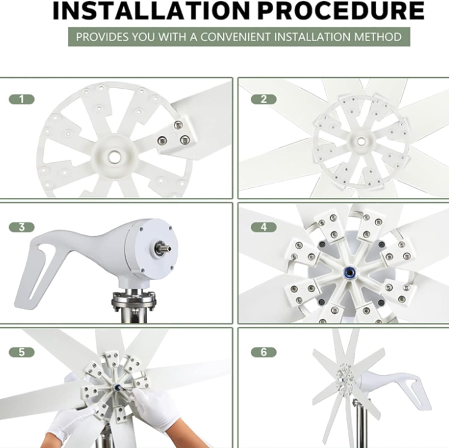 9000W 12V-220V Vertical Axis Wind Power Turbine Generator, 8 Blades High Efficiency Horizontal Windmill Off Grid System for Home RV Farm,with Controller