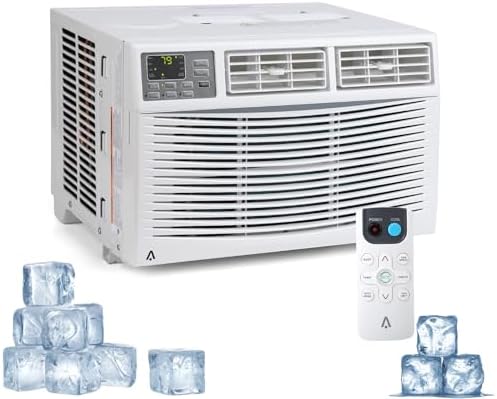 8000 BTU Window Air Conditioner with WiFi, Ideal for Bedrooms & Small Rooms, 115V, White - Remote Control, App Control, 3 Fan Speeds, Quiet Operation