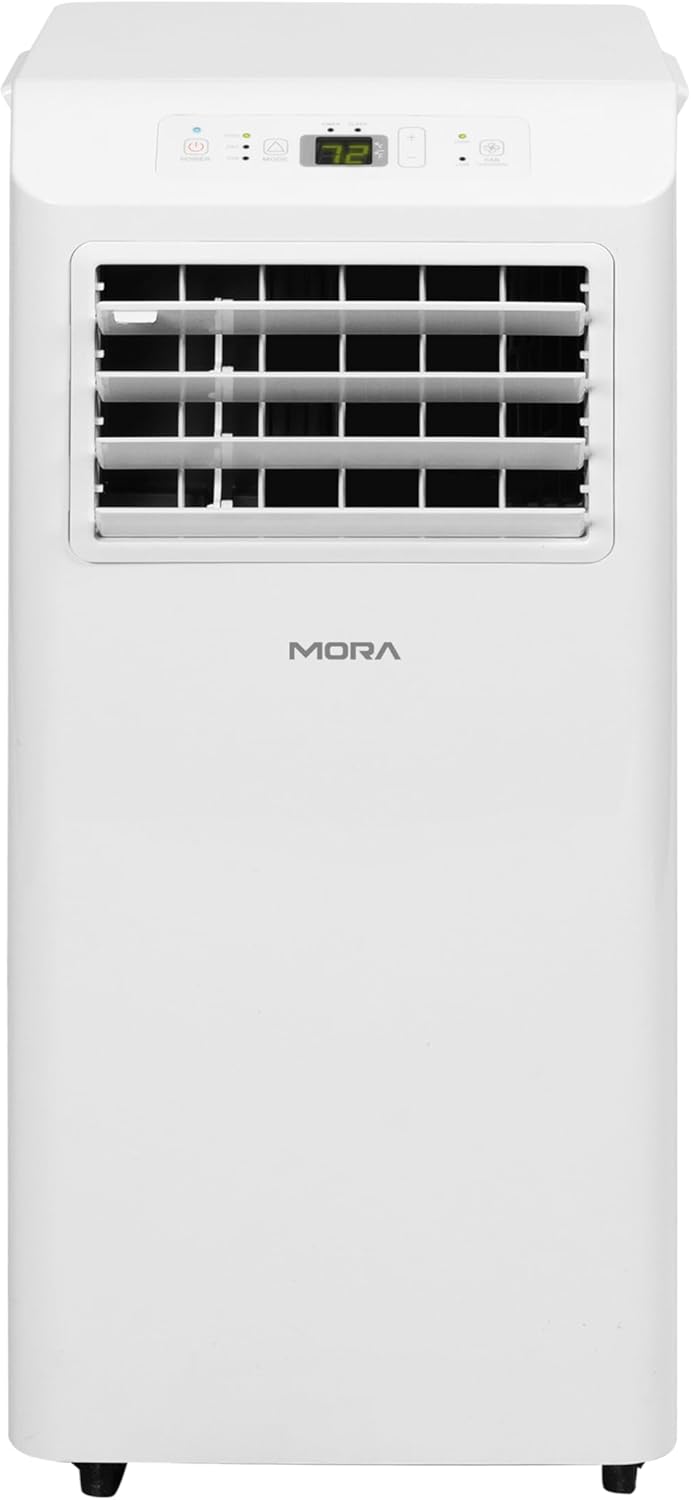 Mora Mora by Hisense 6,000 BTU (DOE), 8,800 BTU (ASHRAE), Portable Air Conditioner, 3 Operating Modes (Cool, Dry, Fan), Cools up to 250 SF, Remote Control and Window Vent Installation Kit Included