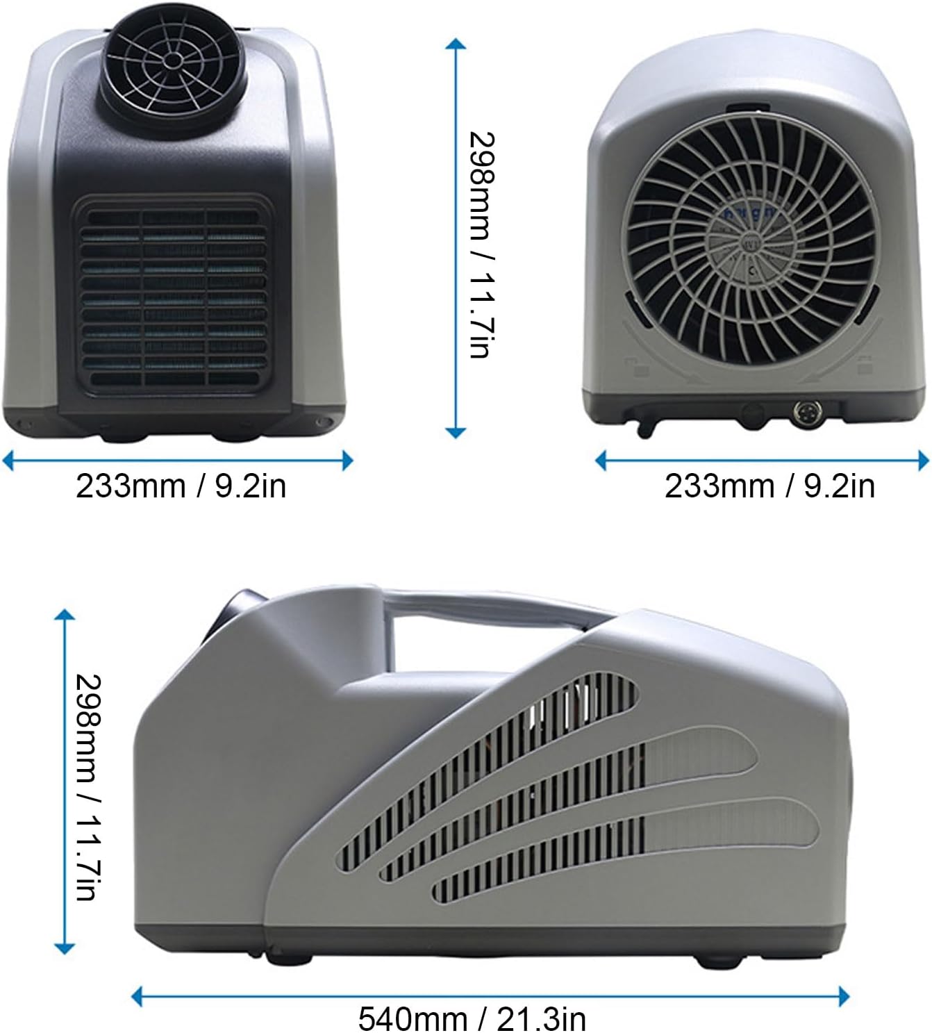 Personal Cooling Fan Air Conditioner Fast Cooling Outdoor Air Conditioner 2350 BTU Portable Air Conditioner Low Power Consumption DC24V for Camping Tent RV Car Truck 210W (US