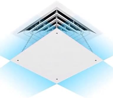 Adjustable Ceiling Air Vent, Washable & Chain-Fixed Design, Prevents Condensation, Optimizes Airflow, Perfect for Home & Office, Height Adjustable Ventilation Solution