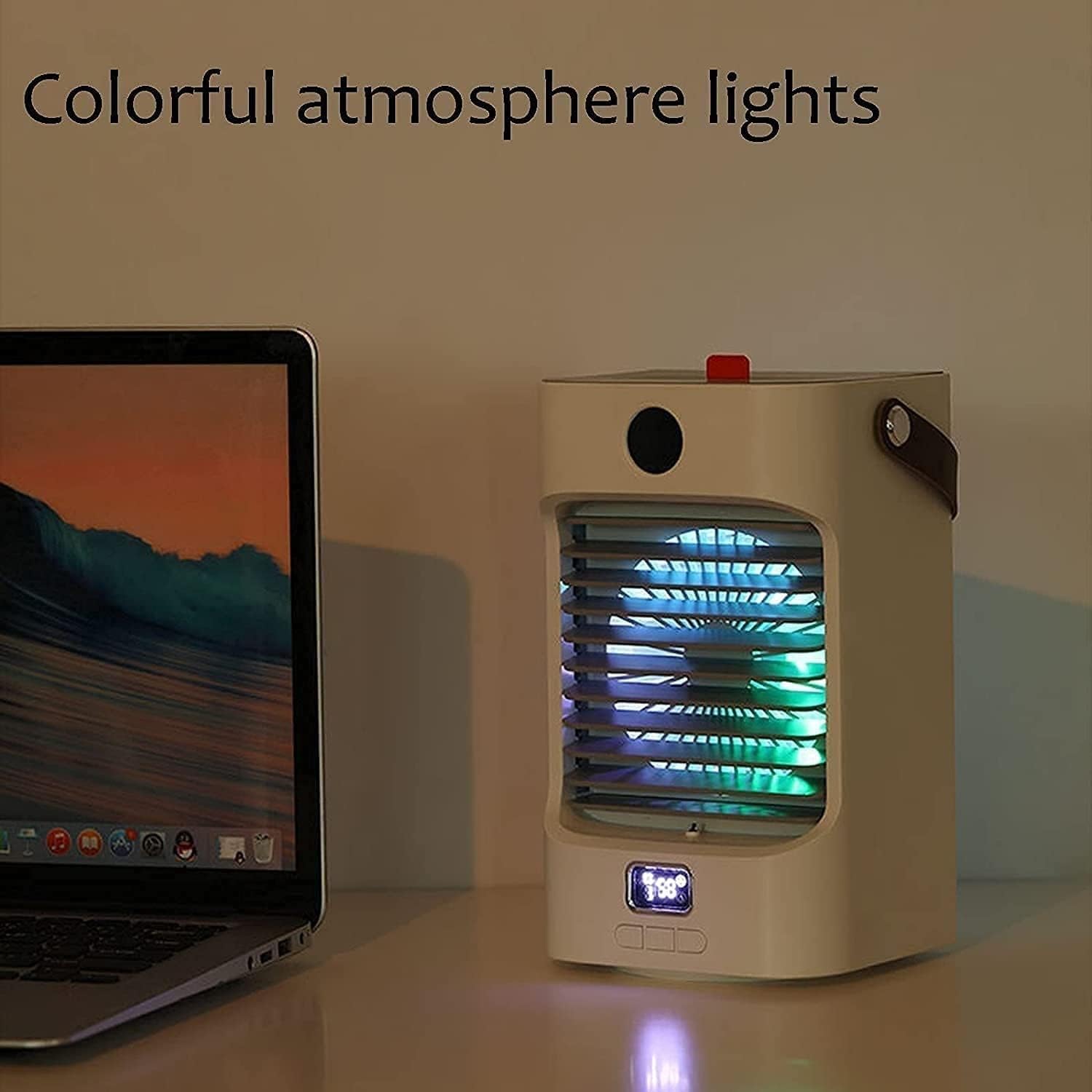 3-in-1 Portable Air Conditioner Fan, Personal Evaporative Cooler, USB Rechargeable Desktop Cooling Fan, Desk Cooling Fan for Bedroom, Dorm, Travel, Office