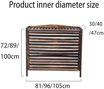 Air Conditioner Cover Fence Screen Privacy Screen Decorative To Hide Air Conditioner, Outdoor Pool Equipment Trash Can Enclosure, Ac Fence For Outside Unit Decorative Flower Stand(105x47x100cm)