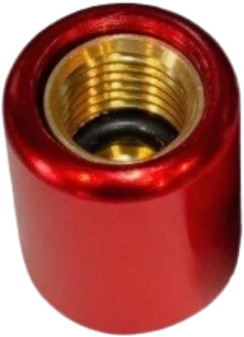 (12PACK) 1/4 inch HVAC Locking Caps (Tool Sold Separately) Made from Quality Yellow Brass for Many Years of Protection. Pink 410A (Caps are Keyed R22) for Extra Protection. ECWB