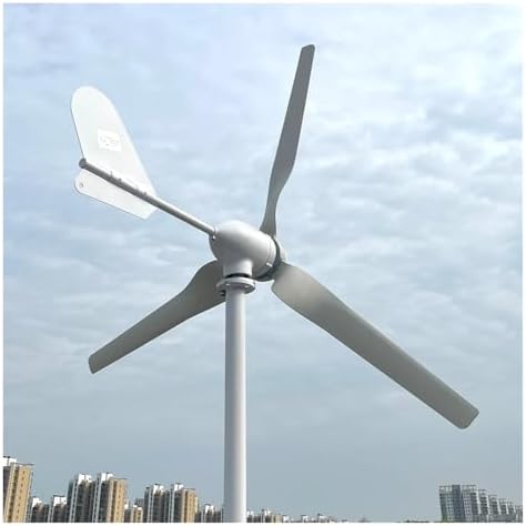 10KW 3-Blade Horizontal Wind Turbine Generator - 12V/24V/48V MPPT Hybrid Charge Controller for Home, Farm & Industrial Energy Solutions - Efficient Wind Power System (48V Model)