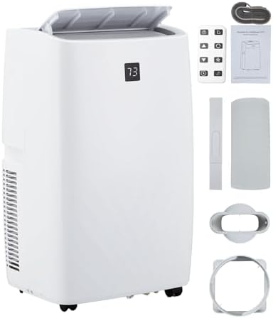 14000 BTU Portable Air Conditioner Unit, Air Conditioner with Remote Control, Cool, Fan and Dry Function, Sleep Mode/24Hrs Timer, Quiet Operation, 110-115V, Cools 700 Sq.ft