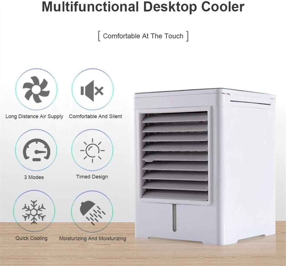 Portable Air Conditioner Fan, Mini Evaporative Cooler, Personal Air Cooler, Quiet Desktop Fan for Home Office Travel