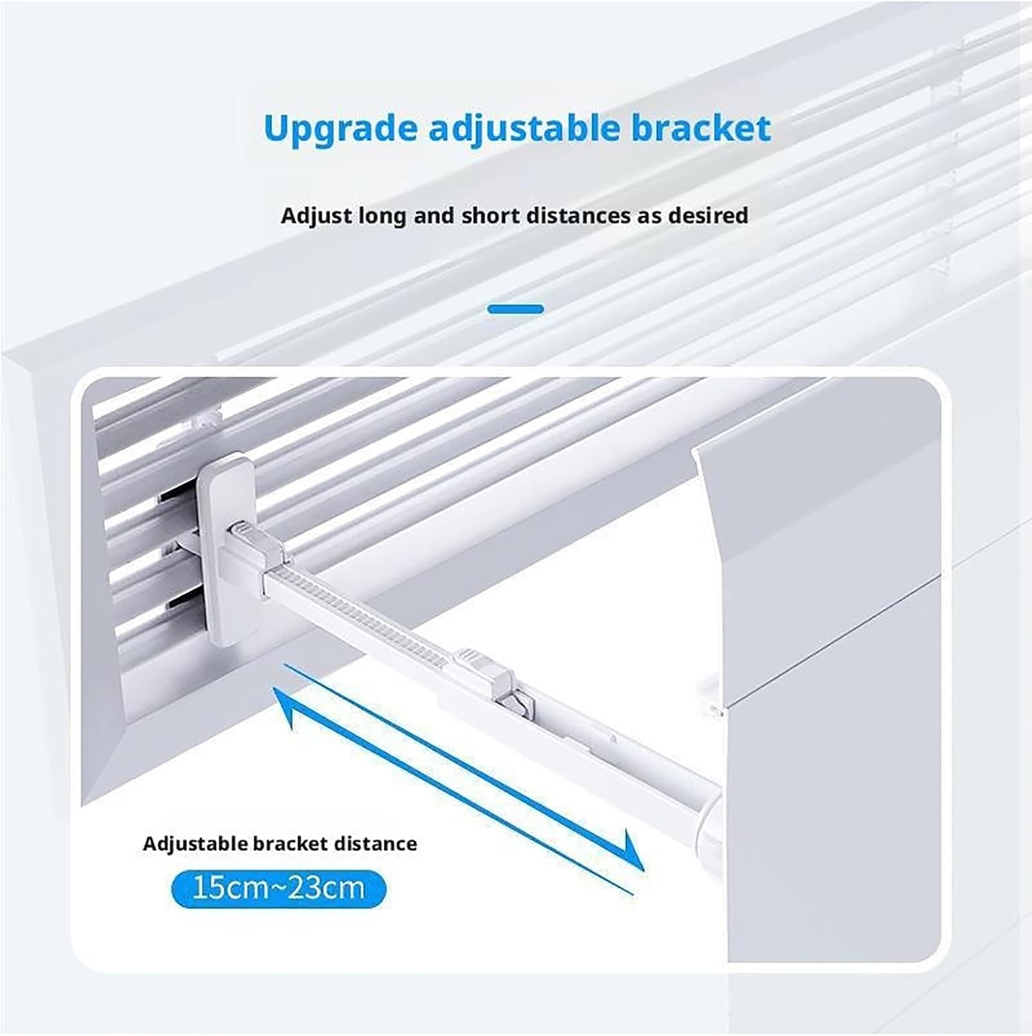 Air Conditioner Deflector Adjustable Air Conditioner Vent Cover Prevents Direct Cold Wind Suitable for Home and Office Width 45cm