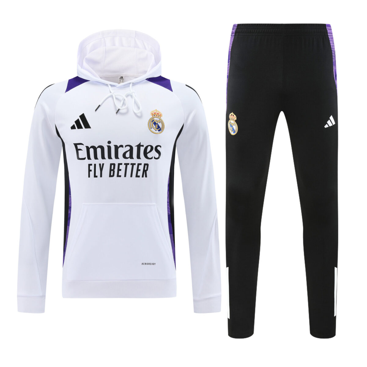 Conjunto manga larga Real Madrid blanco - NewNow