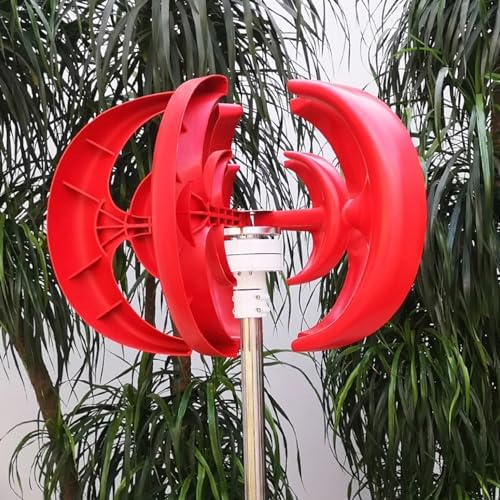 1000W Vertical Axis Wind Turbine Generator Kit - 12V/24V/48V Lantern Type, 5-Blade Design, Includes Controller & Permanent Magnet Generator for Roofs & Off-Grid Power Solutions