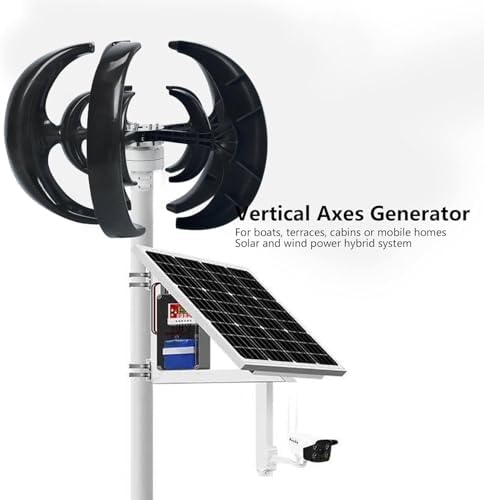 12V Wind Turbine Generator Kit for Home - Horizontal Blades, Controller & DIY Vertical Axle, 3-Phase PM Power System, Efficient Renewable Energy Solution for Off-Grid Use