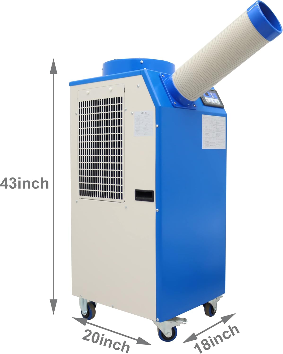 TECHTONGDA Spot Air Conditioner Mobile Cooler Outdoor Indoor Aircon Single Column 480m³/h