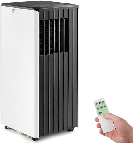 GOFLAME Portable Air Conditioner 8000BTU, 3-in-1 AC Cooling Unit with Dehumidifier, 24H Timer, Remote Control, Standing Air Conditioner Cools Rooms up to 250 Sq.Ft, Black